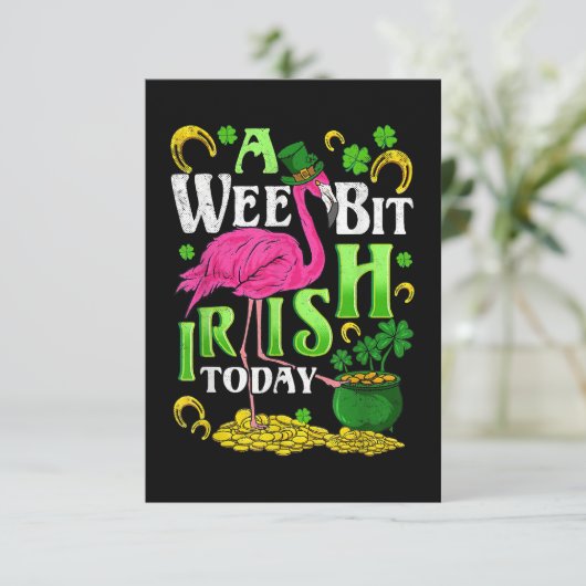 今日は少しアイルランド語のセント・パトリックス・デイ・フラミンゴ サンキューカード (スタンド正面)