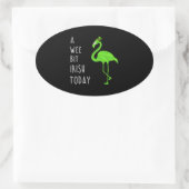 今日は少しアイルランド | St. Patty's Day Flamingo 楕円形シール (バッグ)