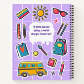 今日は少し学習者、明日の世界の変化。 ノートブック (裏面)