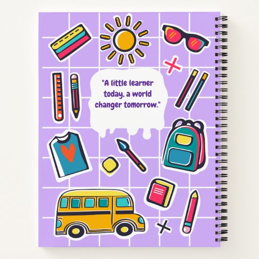 今日は少し学習者、明日の世界の変化。 ノートブック (裏面)