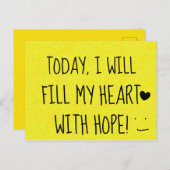 今日は希望をもってハートを満たす ポストカード (正面/裏面)