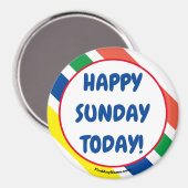 今日は幸せな日曜日だ！マグネット マグネット (正面/裏面)