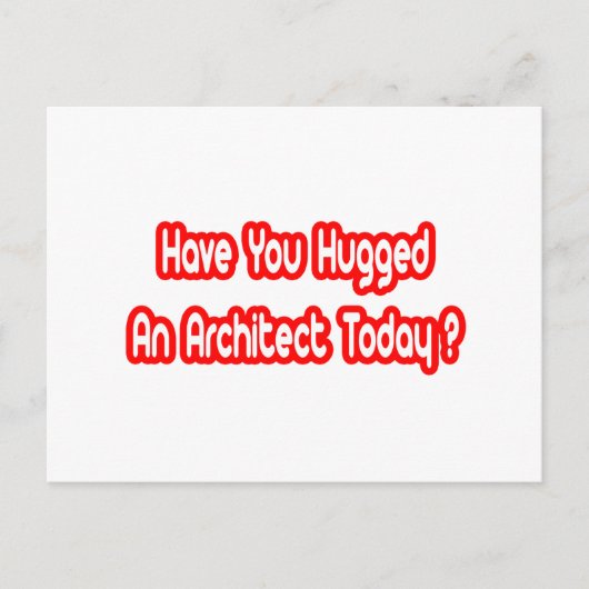 今日は建築家を抱き締めた？ ポストカード (正面)