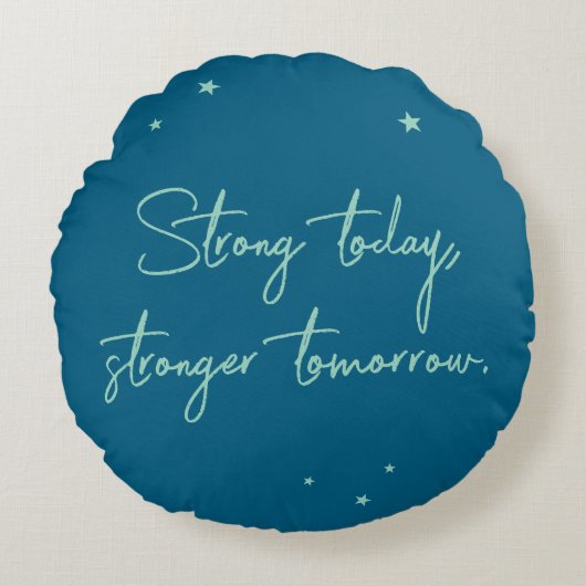 今日は強く明日は強い ラウンドクッション (正面)