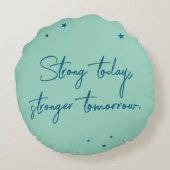 今日は強く明日は強い ラウンドクッション (裏面)