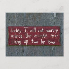 今日は心配しないサイン ポストカード