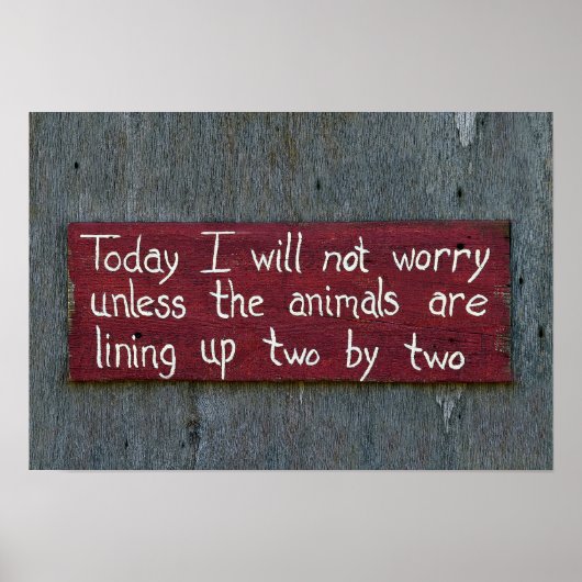 今日は心配しない ポスター (正面)