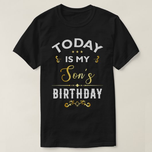 今日は息子の誕生日ハッピーバースデーパーティー Tシャツ (デザイン正面)