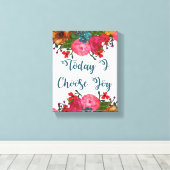 今日は悦びを選ぶ |感動的 | キャンバスプリント (インサイチュ (ウッドフロア))