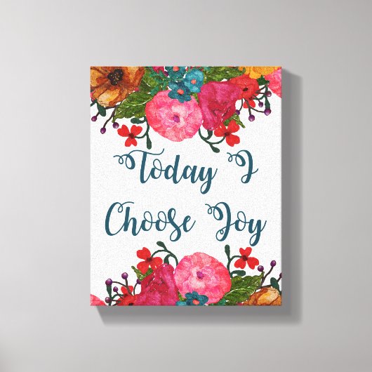 今日は悦びを選ぶ |感動的 | キャンバスプリント (正面)