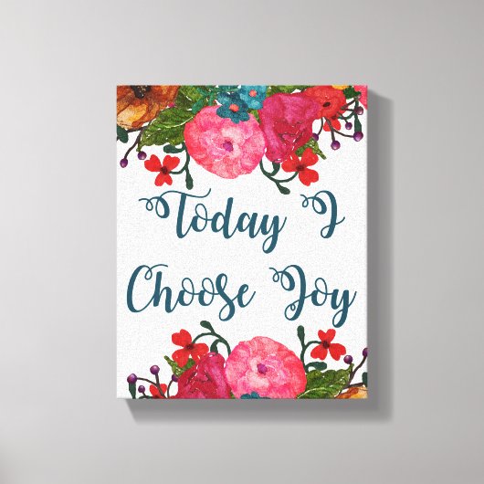今日は悦びを選ぶ |感動的 | キャンバスプリント (正面)