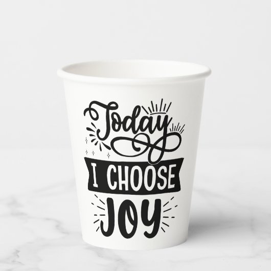 今日は悦びを選ぶ 紙コップ (正面)
