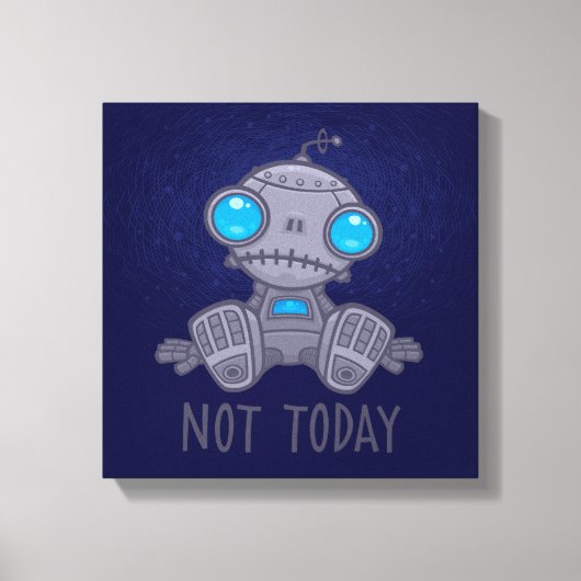 今日は悲しくないロボット キャンバスプリント (正面)