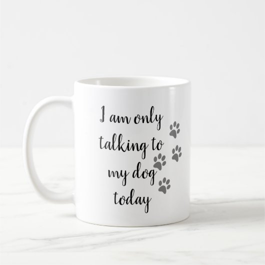 今日は愛犬の愛犬の愛犬の愛犬の手 コーヒーマグカップ (左)