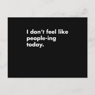 今日は感じ人が嫌いだ ポストカード