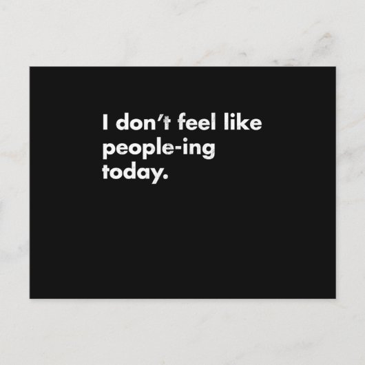 今日は感じ人が嫌いだ ポストカード (正面)