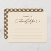 今日は感謝のディナーカード エンクロージャーカード (正面/裏面)