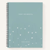 今日は感謝の引用文ハートノート ノートブック (正面)