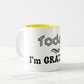 今日は感謝の杯 ツートーンマグカップ (正面左)