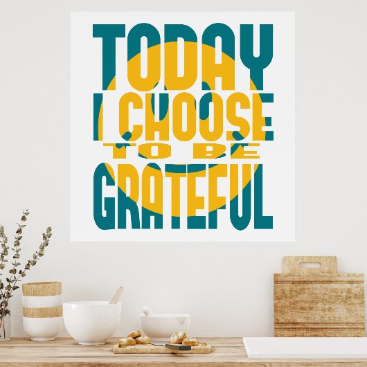 今日は感謝の気持ちを選ぶ ポスター (キッチン)