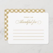 今日は感謝祭のディナーカードに感謝する シーズンカード (正面/裏面)