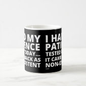 今日は我慢の試みが…皮おもしろい肉  コーヒーマグカップ (中央)