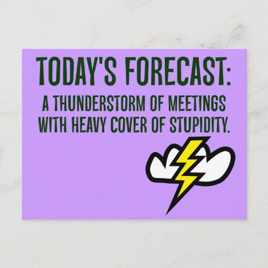 今日は打ち合わせが多くなる ポストカード (正面)