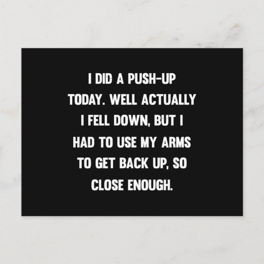 今日は押し上げちゃった。実は落ちちゃった… ポストカード (正面)