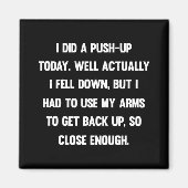 今日は押し上げちゃった。実は落ちちゃった… マグネット (正面)