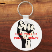 今日は拳で汲み上げたか？ キーホルダー (正面)