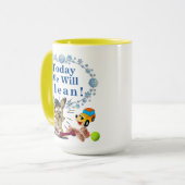 今日は掃除するけど、犬を怖がらせないでよ! マグカップ (正面左)