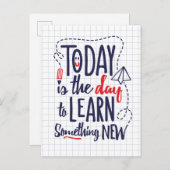 今日は新しい何かを学ぶ日です ポストカード (正面/裏面)