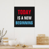 今日は新しい始やる気を起こさせるまり ポスター (キッチン)