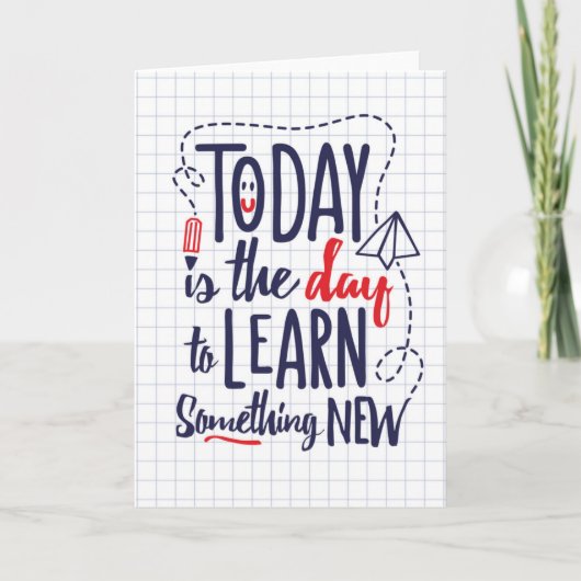 今日は新しい学日だ カード (正面)