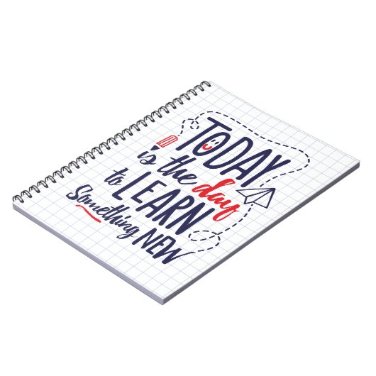 今日は新しい学日だ ノートブック (左側)