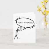 今日は新しい工具はないよ、面白い カード (黄色い花)