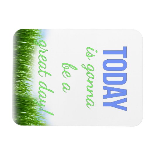 今日は日の磁石素晴らしになやる気を起こさせるる マグネット (横)