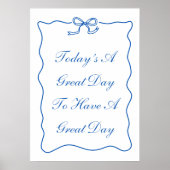 今日は日素晴らしのポスタ素晴らしー ポスター (正面)