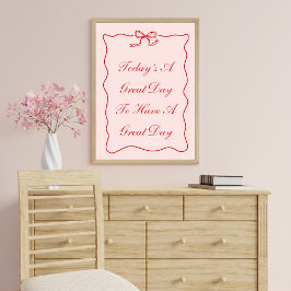 今日は日素晴らしのポスタ素晴らしー ポスター