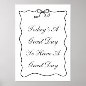 今日は日素晴らしのポスタ素晴らしー ポスター (正面)