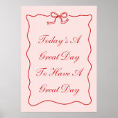 今日は日素晴らしのポスタ素晴らしー ポスター (正面)