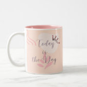 今日は日 ツートーンマグカップ (左)