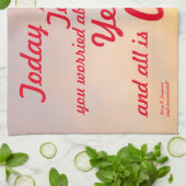 今日は明日の飾りタオル キッチンタオル (折り畳み)