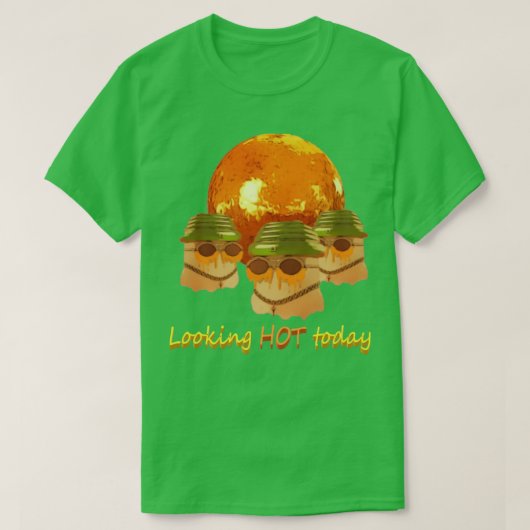 今日は暑い Tシャツ (デザイン正面)