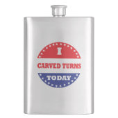 今日は曲り目を彫った フラスク (正面)