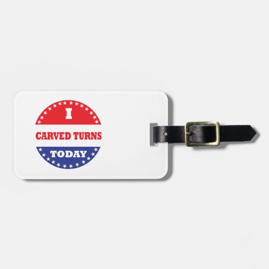 今日は曲り目を彫った ラゲッジタグ (正面横)