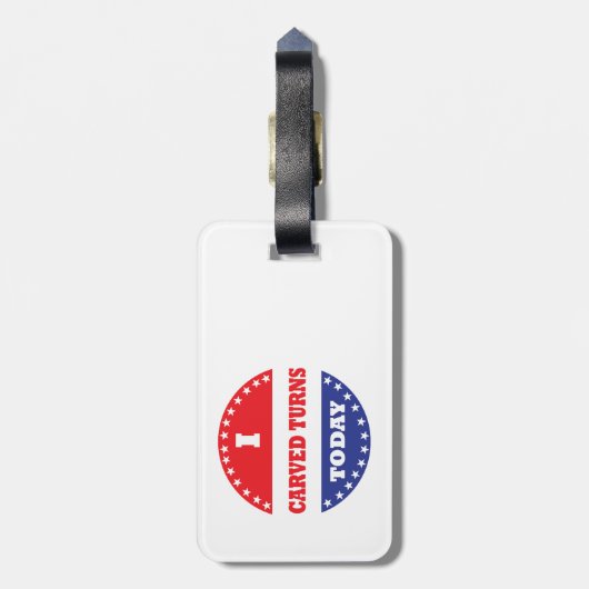 今日は曲り目を彫った ラゲッジタグ (裏面縦)