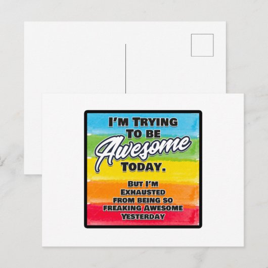 今日は最高にカッコよくありたい ポストカード (正面/裏面)