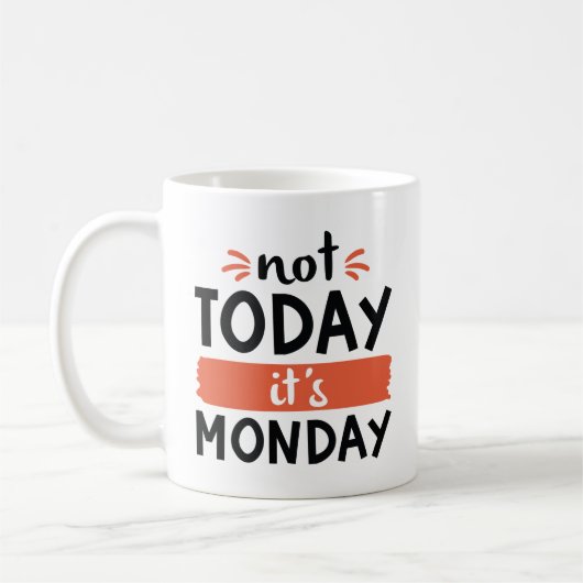 今日は月曜日ではない コーヒーマグカップ (左)