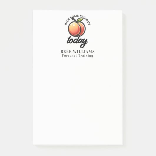 今日は本気でやるぞ Peach Booty 強いお尻 ポストイット (正面)